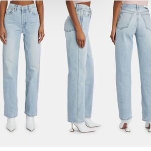 Re/Done 90s High Rise Loose Light Wash Jeans Size 26 New Button Fly